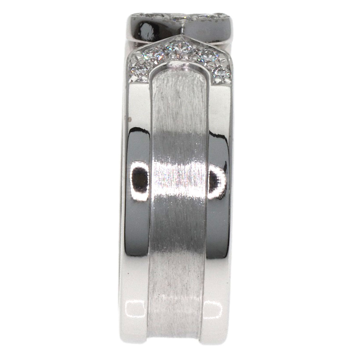 CARTIER C2 Ring SM Diamond #51 Ring K18 White Gold Ladies [Used]