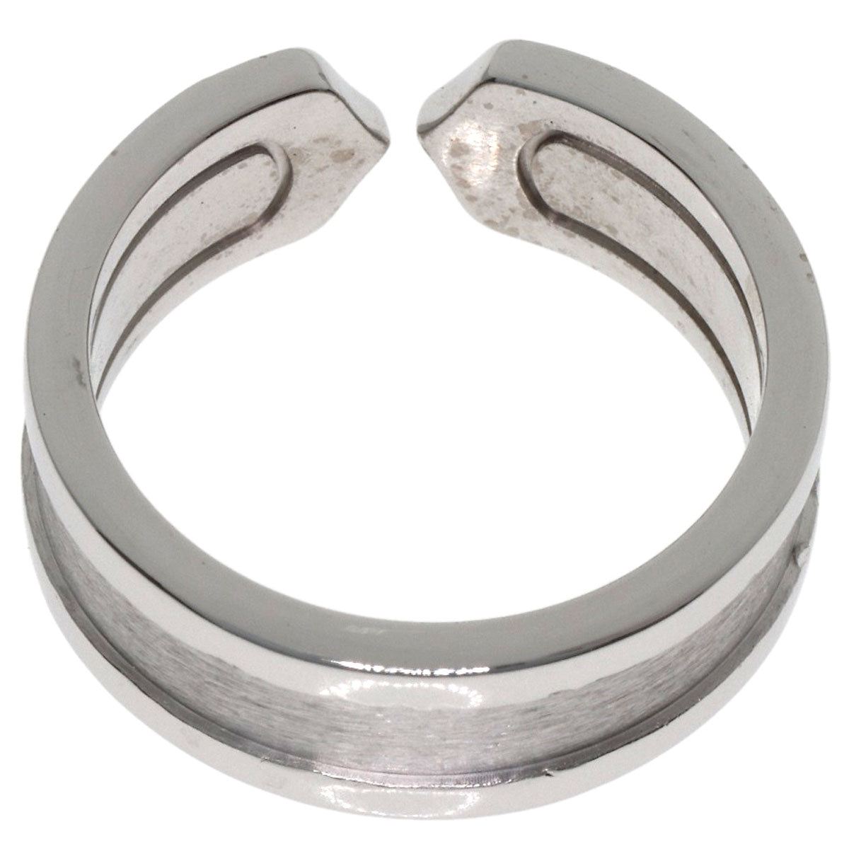 CARTIER C2 Ring SM Diamond #51 Ring K18 White Gold Ladies [Used]