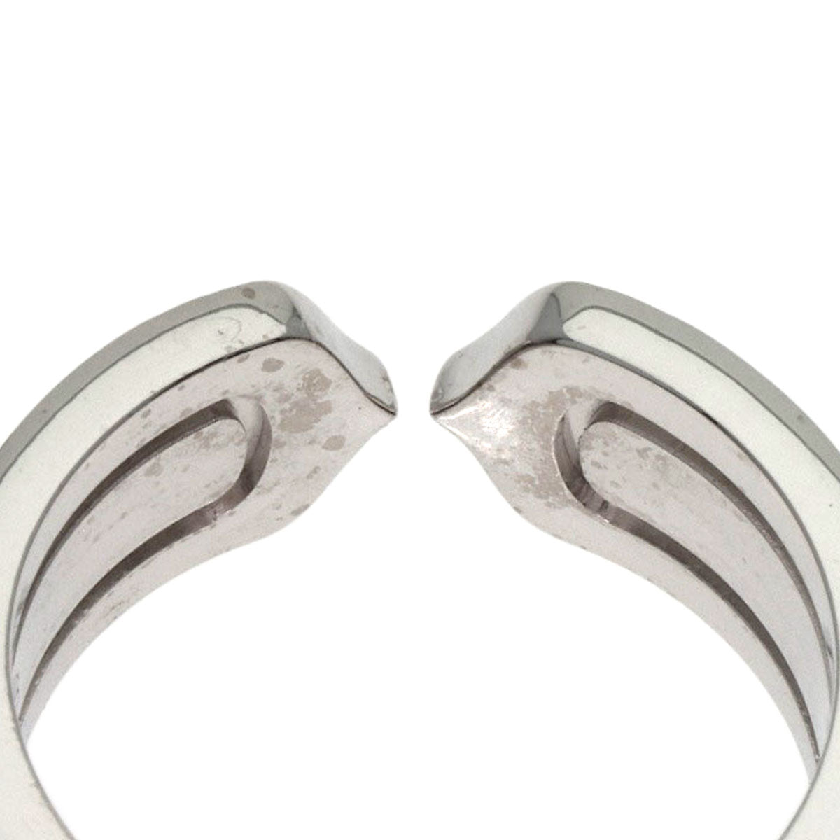 CARTIER C2 Ring SM Diamond #48 Ring K18 White Gold Ladies [Used]