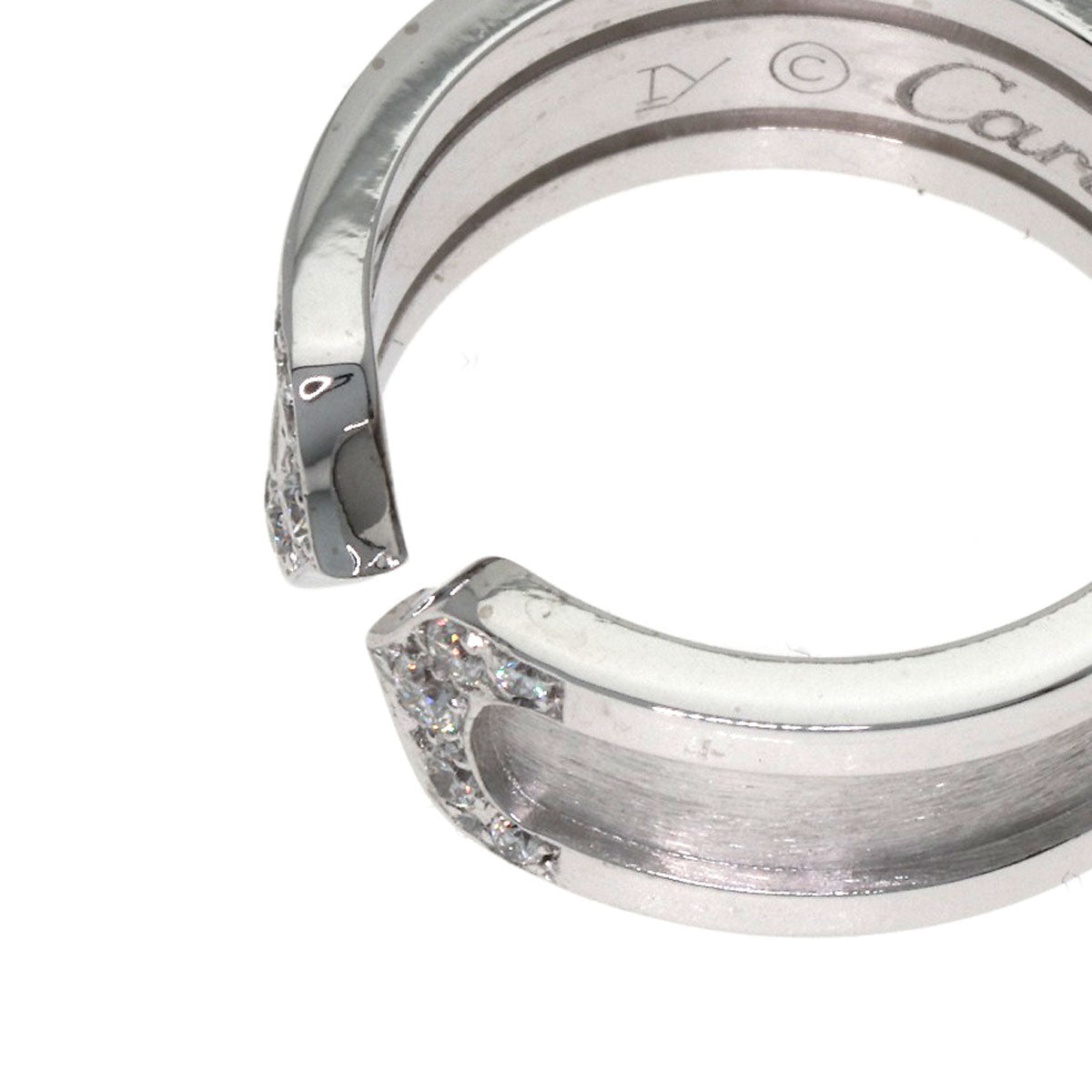 CARTIER C2 Ring SM Diamond #48 Ring K18 White Gold Ladies [Used]