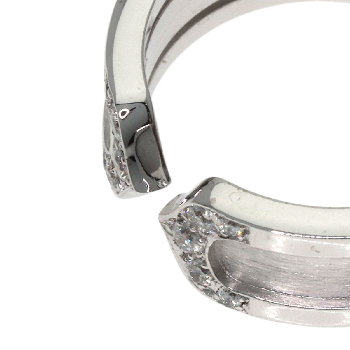 CARTIER C2 Ring SM Diamond #48 Ring K18 White Gold Ladies [Used]