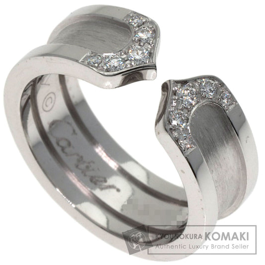 CARTIER C2 Ring SM Diamond #48 Ring K18 White Gold Ladies [Used]