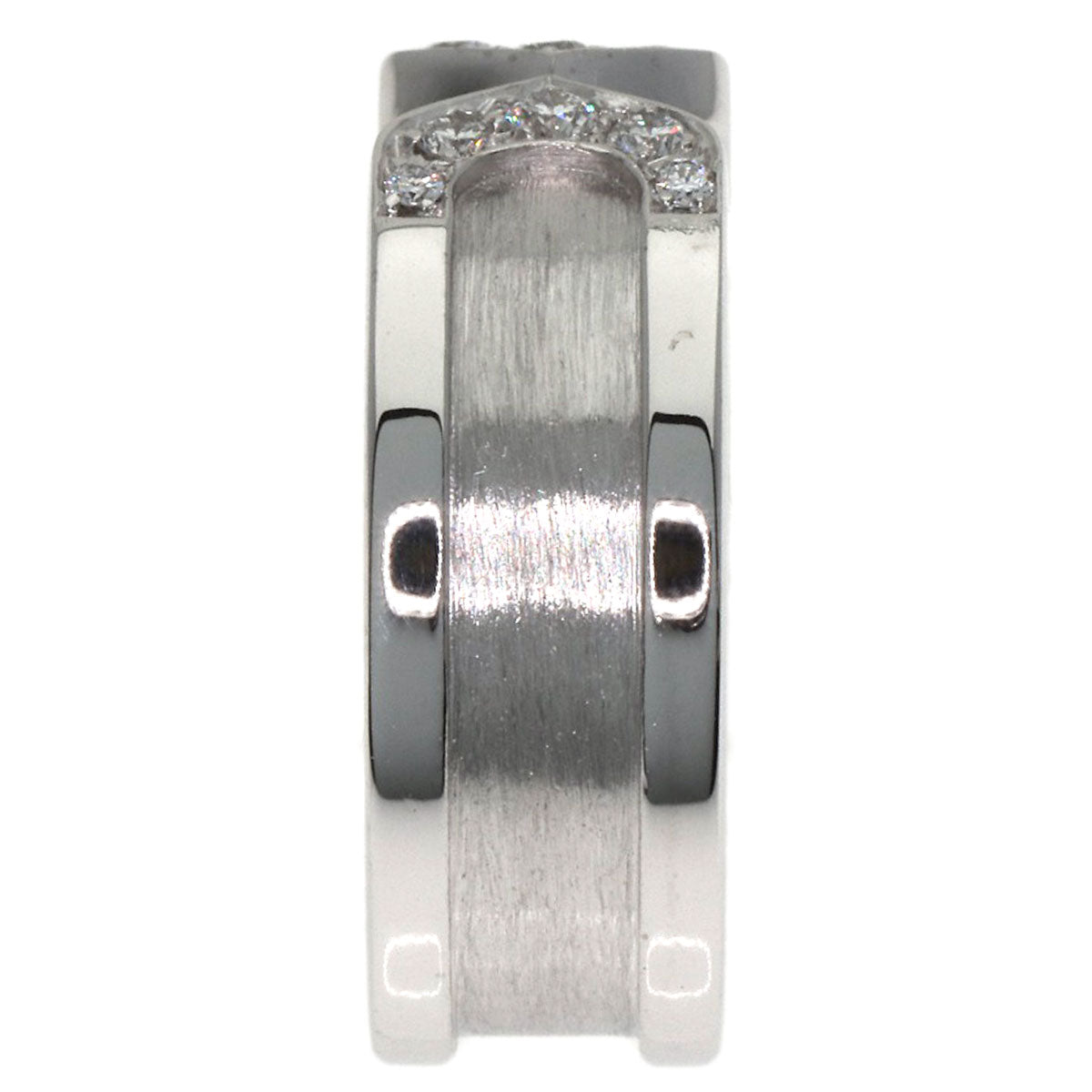 CARTIER C2 Ring SM Diamond #48 Ring K18 White Gold Ladies [Used]