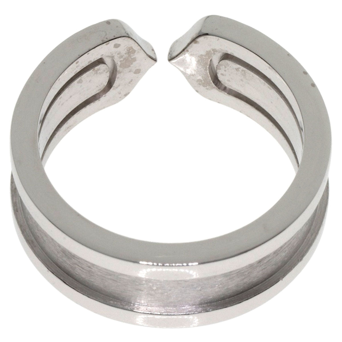 CARTIER C2 Ring SM Diamond #48 Ring K18 White Gold Ladies [Used]
