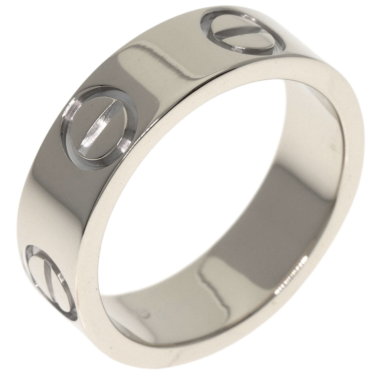 CARTIER love ring #51 Ring K18 White Gold Ladies [Used]