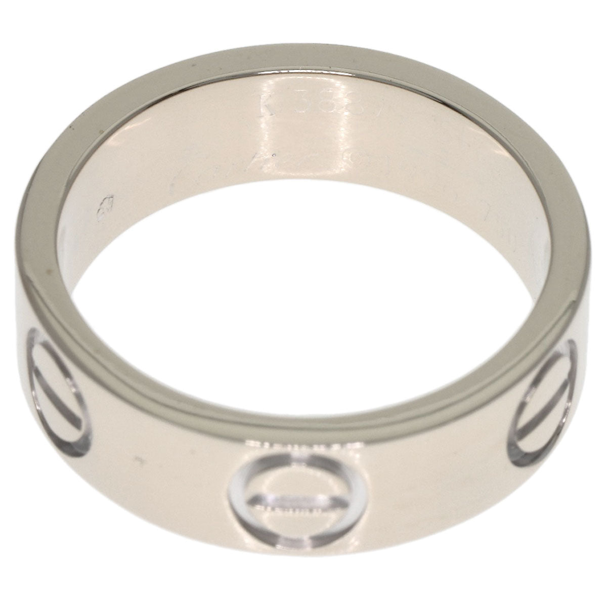 CARTIER love ring #51 Ring K18 White Gold Ladies [Used]