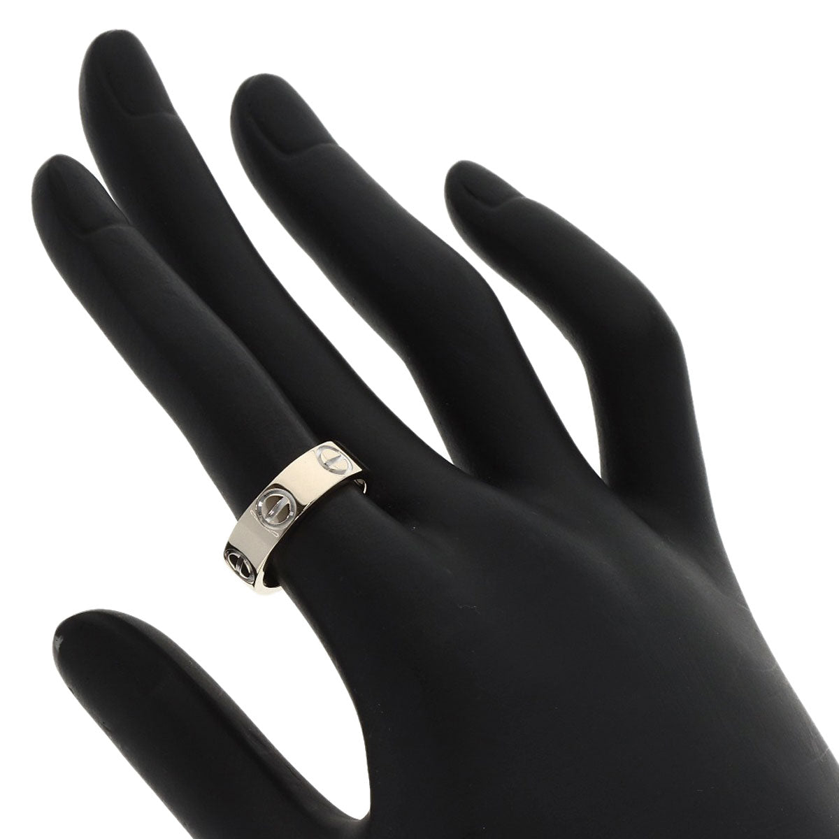 CARTIER love ring #51 Ring K18 White Gold Ladies [Used]