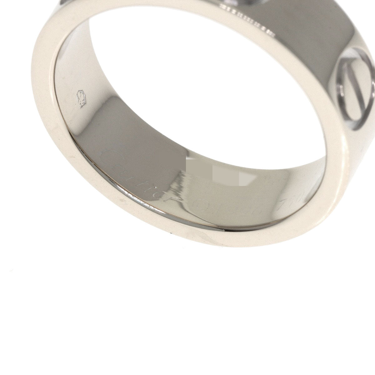 CARTIER love ring #51 Ring K18 White Gold Ladies [Used]
