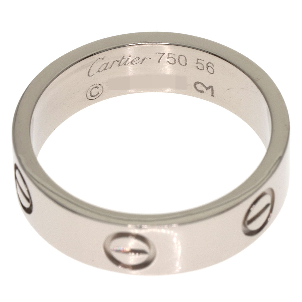 CARTIER love ring #56 Ring K18 White Gold Ladies [Used]