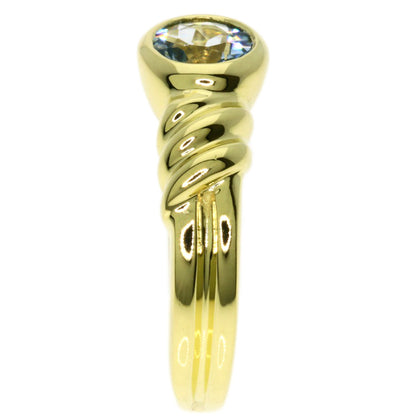 TIFFANY&Co. Aquamarine Ring K18 Yellow Gold Ladies [Used]