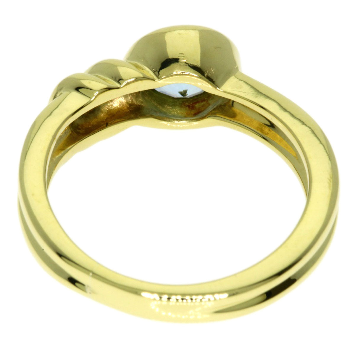TIFFANY&Co. Aquamarine Ring K18 Yellow Gold Ladies [Used]