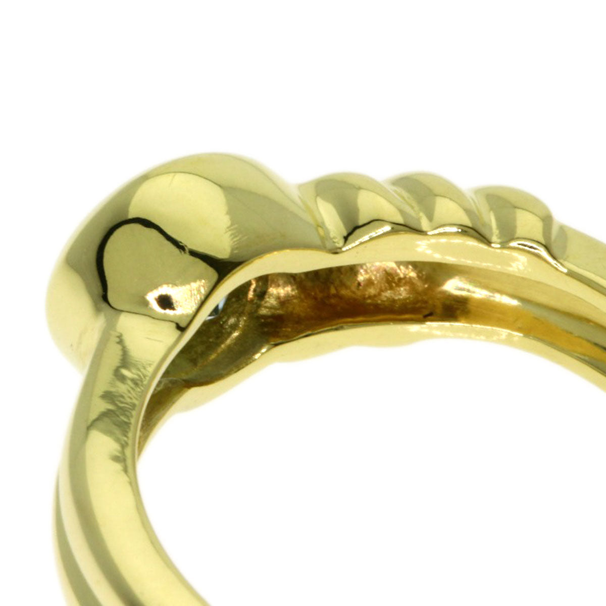 TIFFANY&Co. Aquamarine Ring K18 Yellow Gold Ladies [Used]