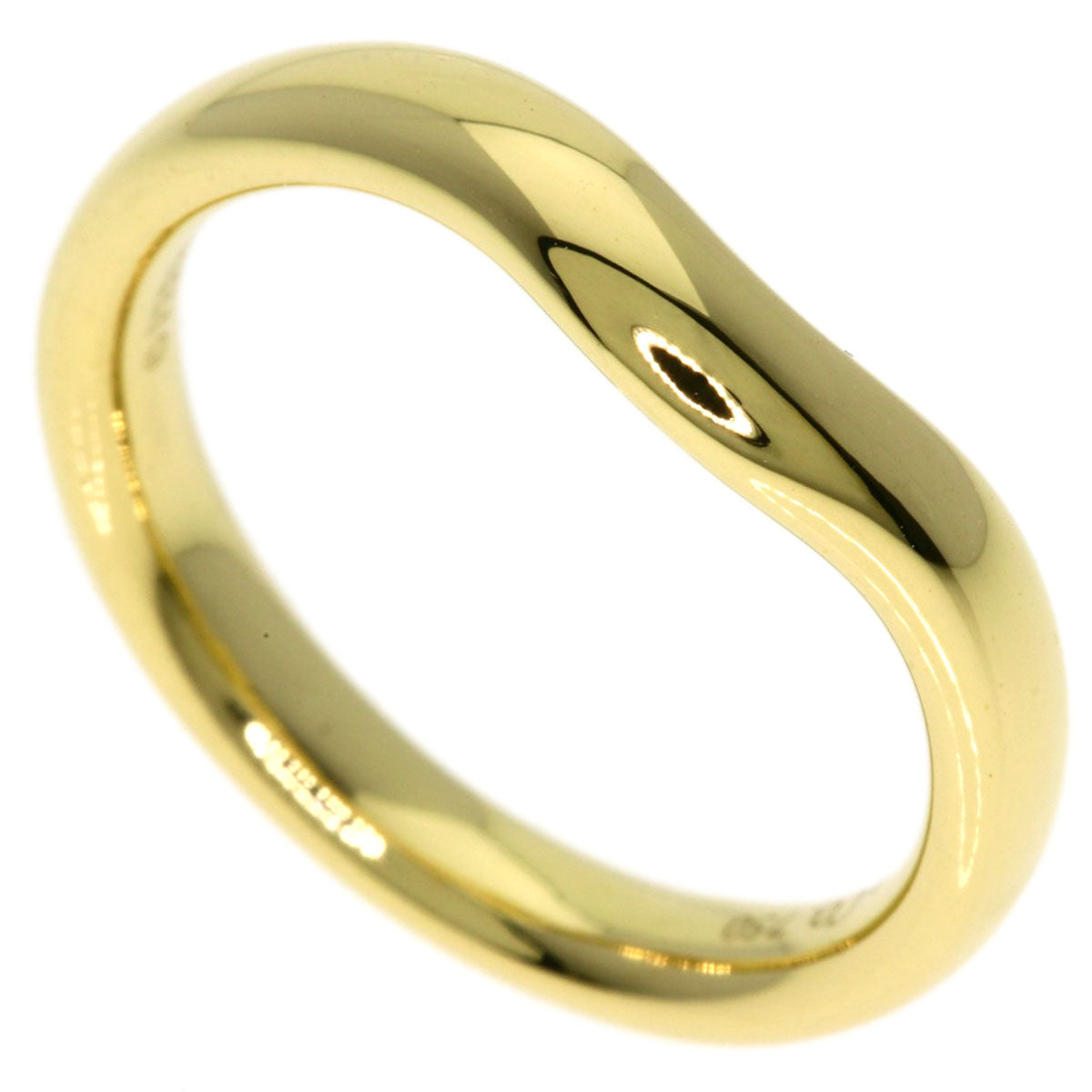 TIFFANY&Co. Curved band Ring K18 Yellow Gold Ladies [Used]