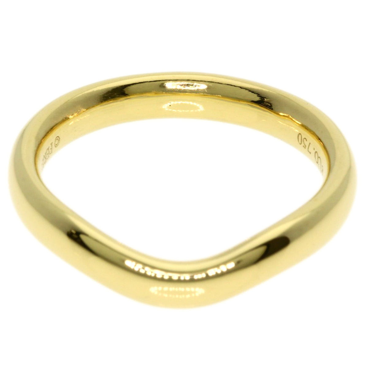 TIFFANY&Co. Curved band Ring K18 Yellow Gold Ladies [Used]