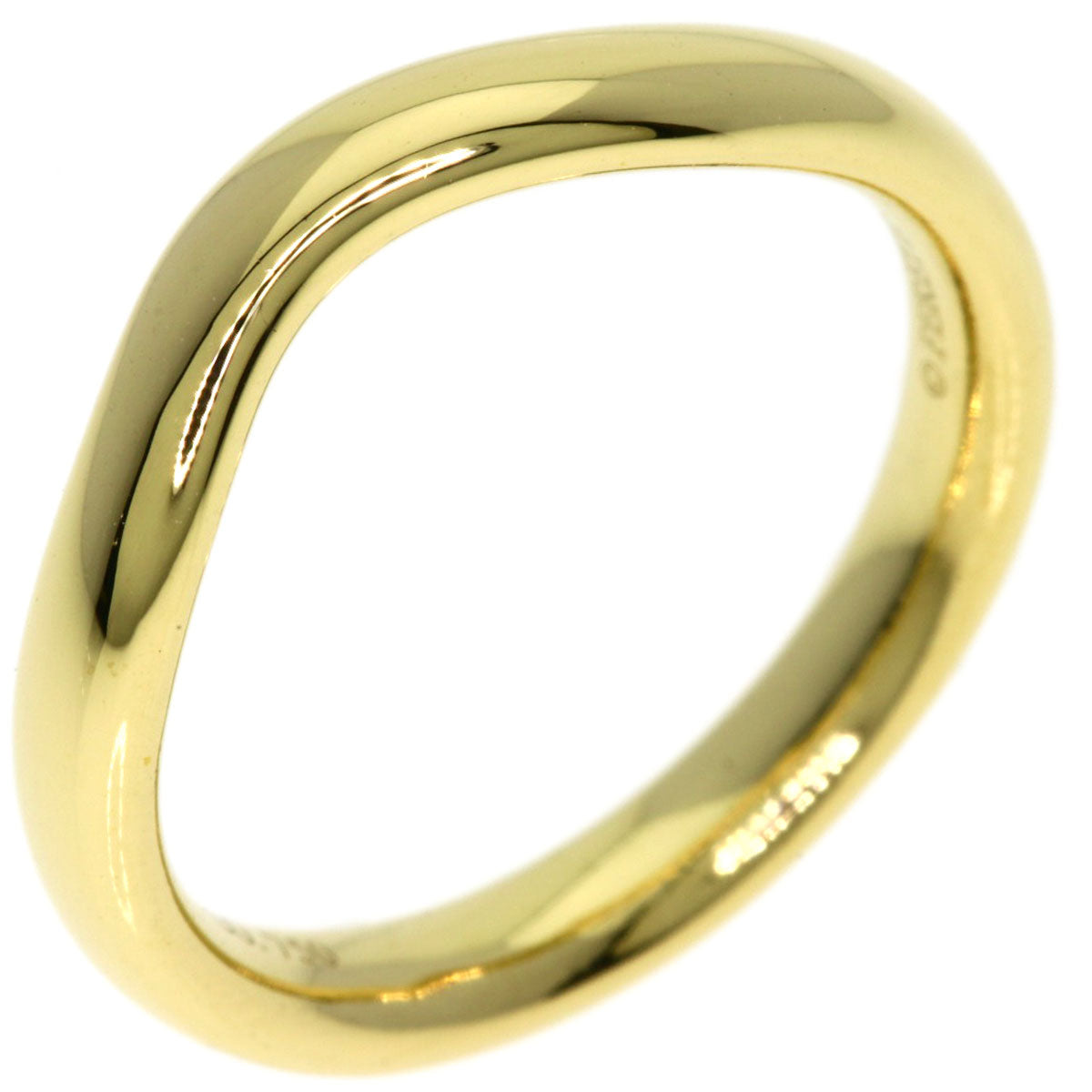 TIFFANY&Co. Curved band Ring K18 Yellow Gold Ladies [Used]