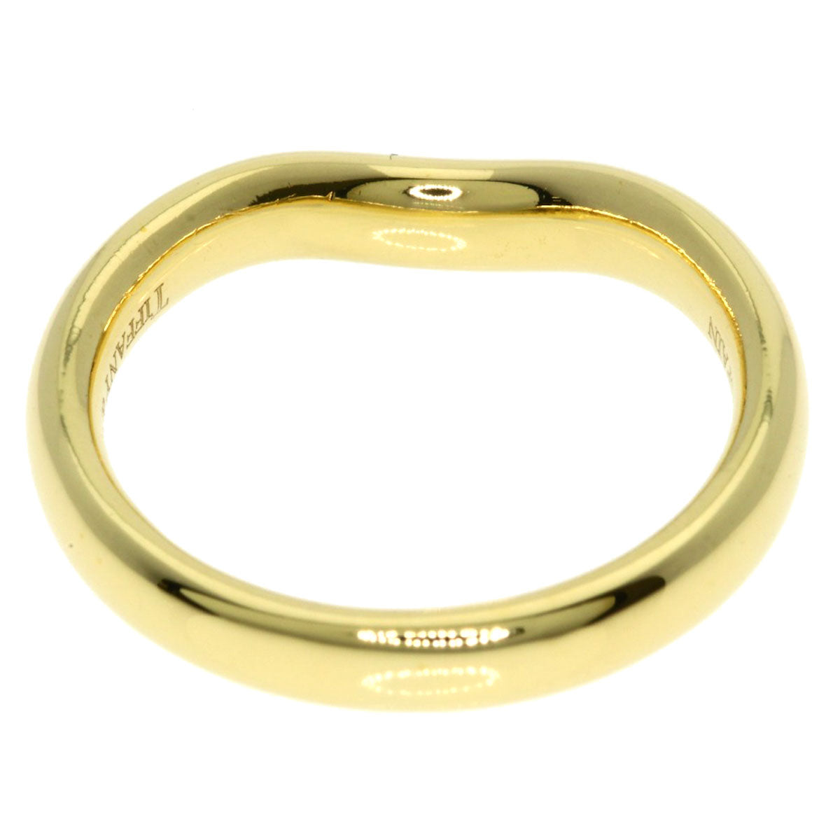 TIFFANY&Co. Curved band Ring K18 Yellow Gold Ladies [Used]