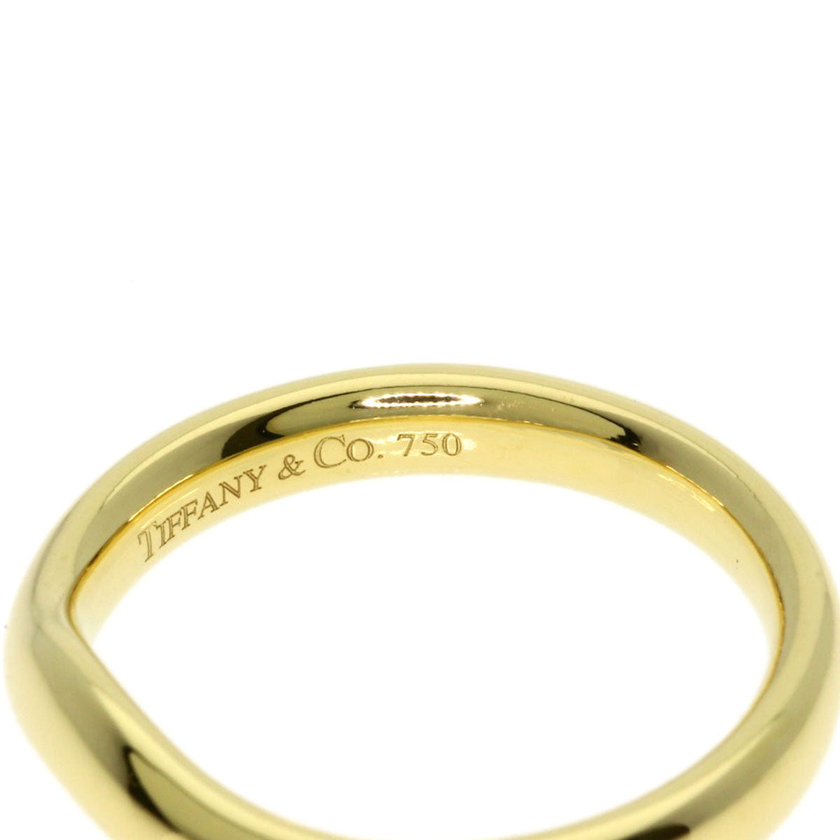 TIFFANY&Co. Curved band Ring K18 Yellow Gold Ladies [Used]