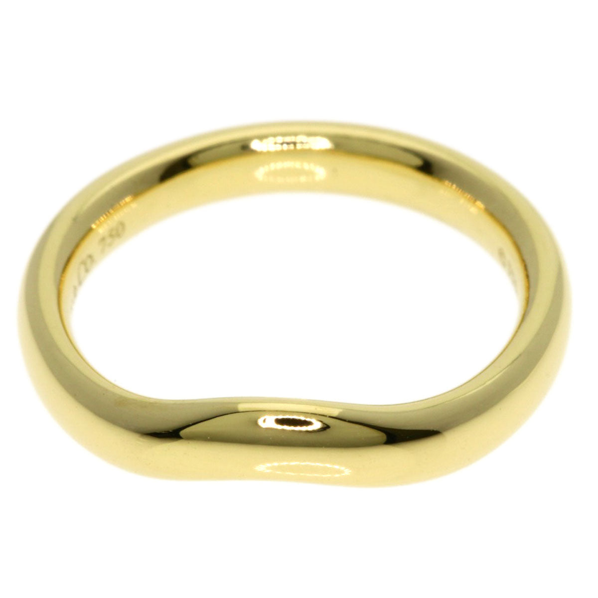 TIFFANY&Co. Curved band Ring K18 Yellow Gold Ladies [Used]
