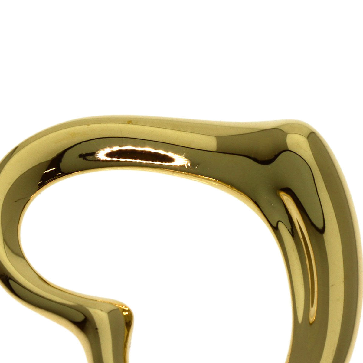 TIFFANY&Co. Open heart Pendant top K18 Yellow Gold Ladies [Used]