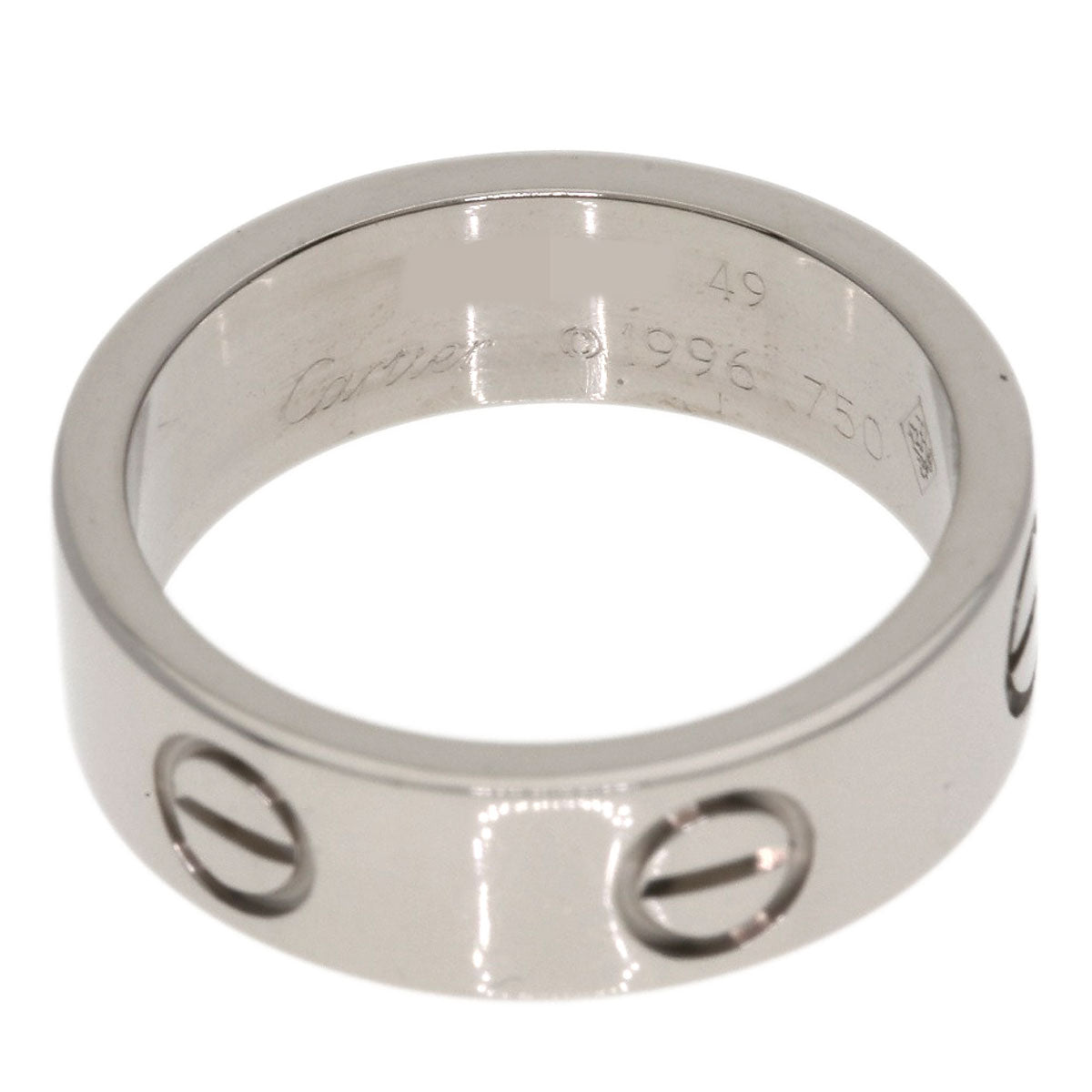 CARTIER love ring #49 Ring K18 White Gold Ladies [Used]