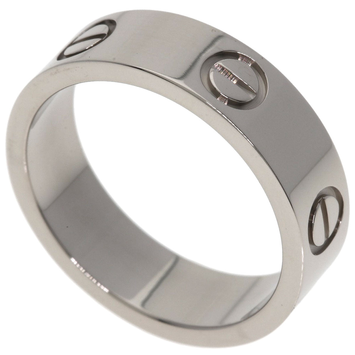 CARTIER love ring #53 Ring K18 White Gold Ladies [Used]