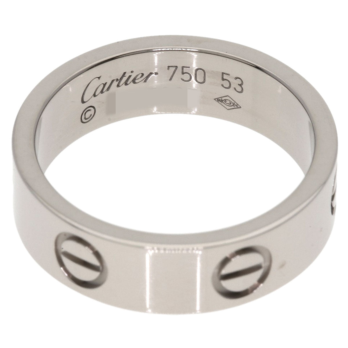 CARTIER love ring #53 Ring K18 White Gold Ladies [Used]