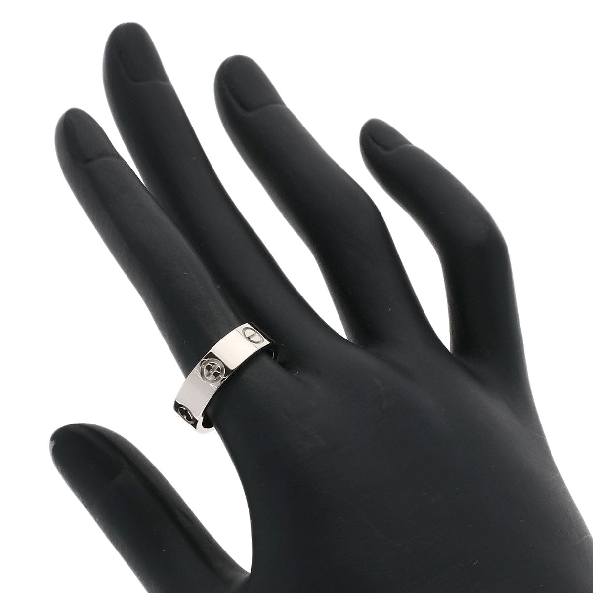 CARTIER love ring #53 Ring K18 White Gold Ladies [Used]