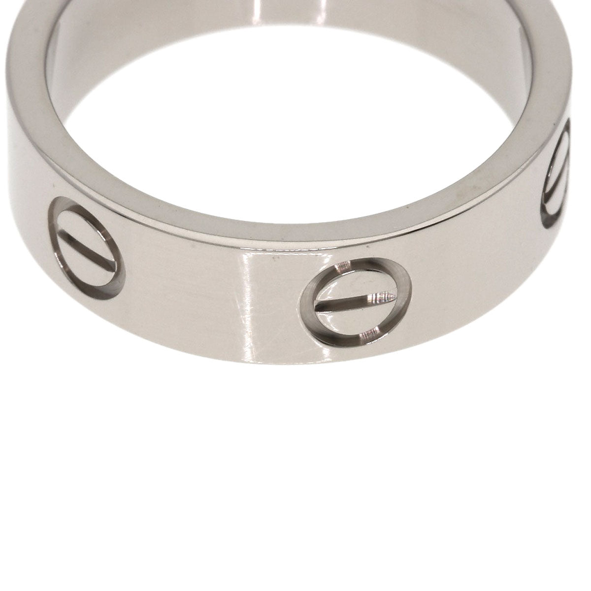 CARTIER love ring #53 Ring K18 White Gold Ladies [Used]
