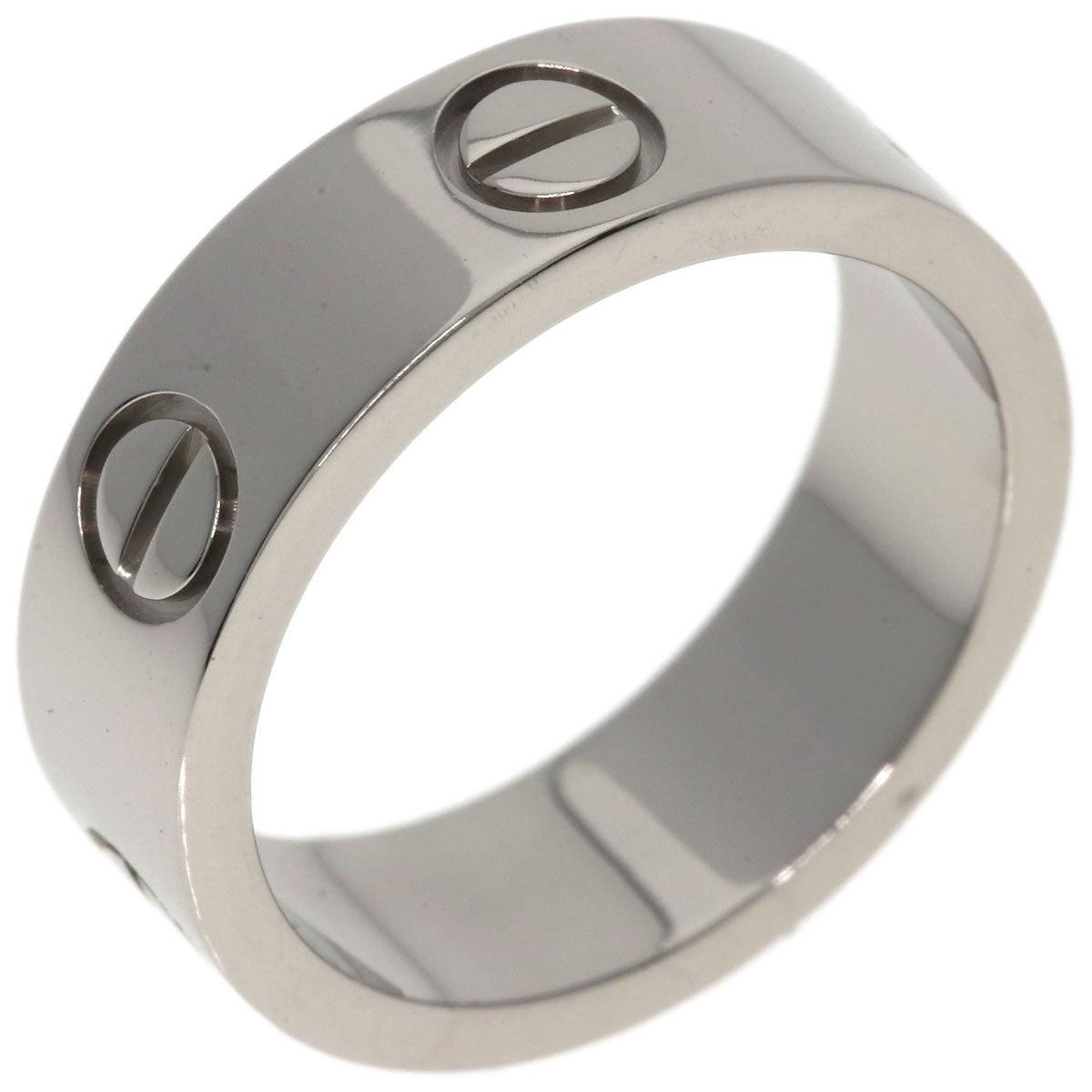 CARTIER love ring #49 Ring K18 White Gold Ladies [Used]