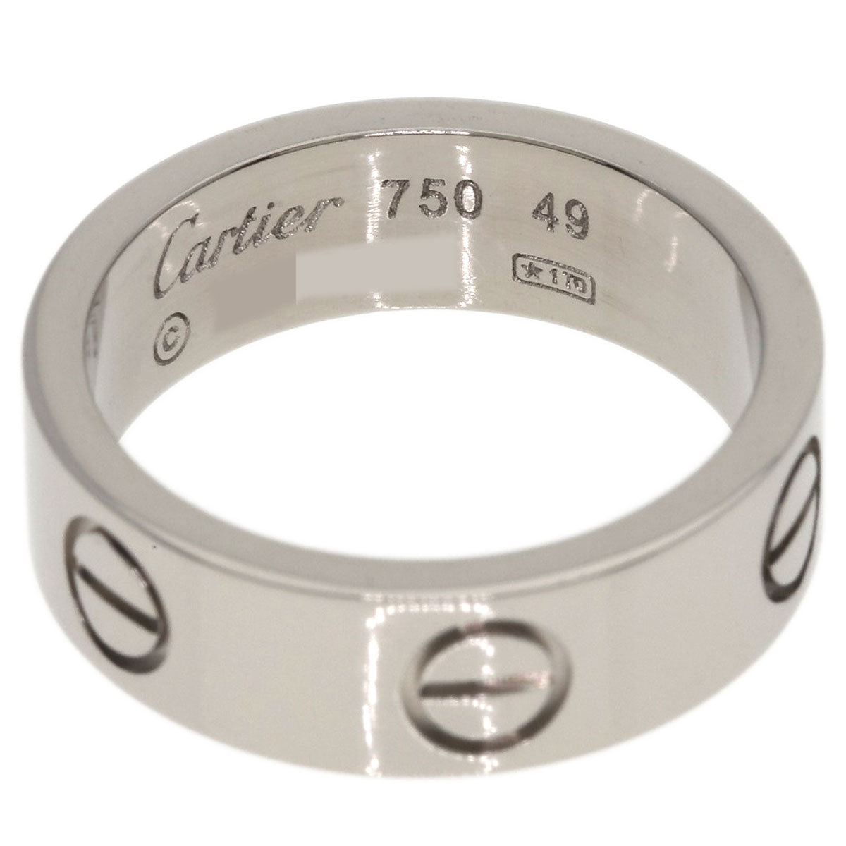 CARTIER love ring #49 Ring K18 White Gold Ladies [Used]