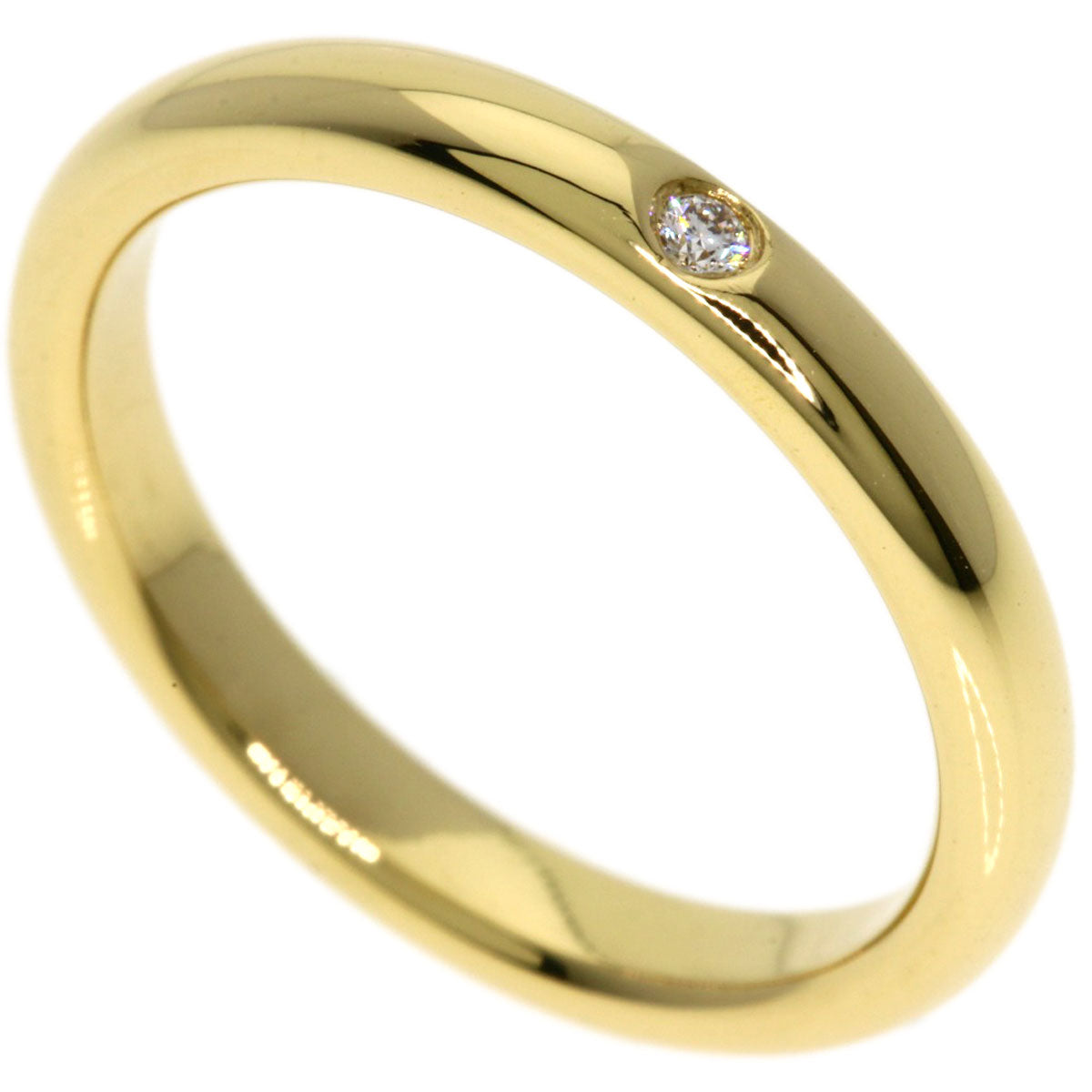 TIFFANY&Co. Wedding 1P Diamond Ring K18 Yellow Gold Ladies [Used]