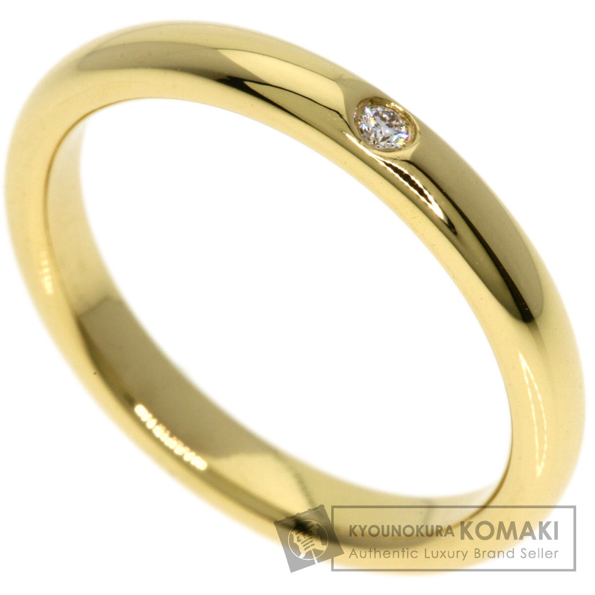 TIFFANY&Co. Wedding 1P Diamond Ring K18 Yellow Gold Ladies [Used]