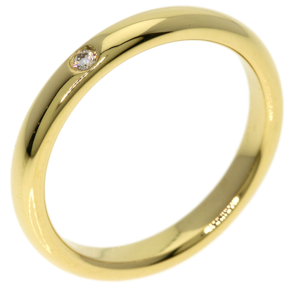 TIFFANY&Co. Wedding 1P Diamond Ring K18 Yellow Gold Ladies [Used]