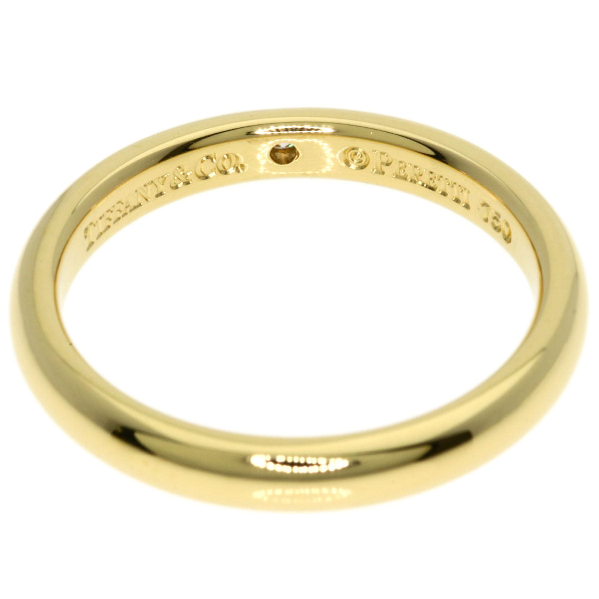 TIFFANY&Co. Wedding 1P Diamond Ring K18 Yellow Gold Ladies [Used]