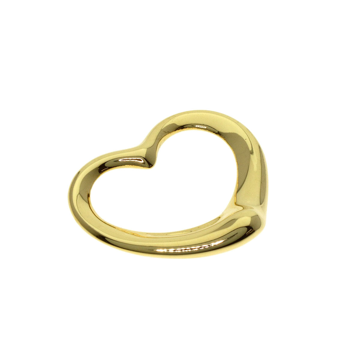 TIFFANY&Co. Open heart Pendant top K18 Yellow Gold Ladies [Used]
