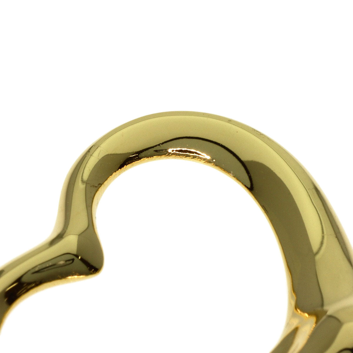 TIFFANY&Co. Open heart Pendant top K18 Yellow Gold Ladies [Used]