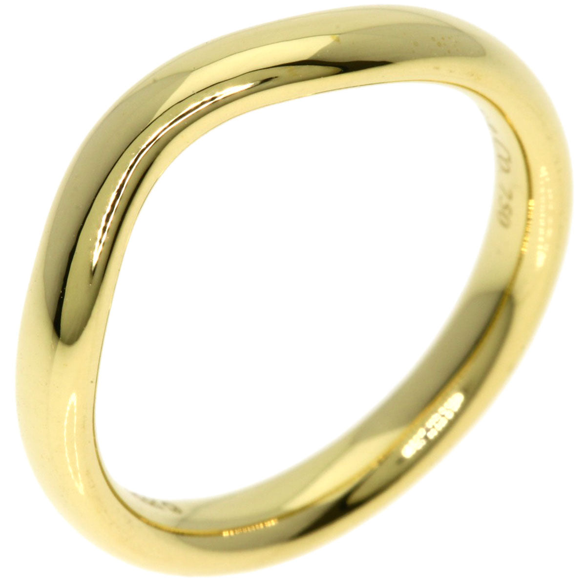 TIFFANY&Co. Curved band Ring K18 Yellow Gold Ladies [Used]