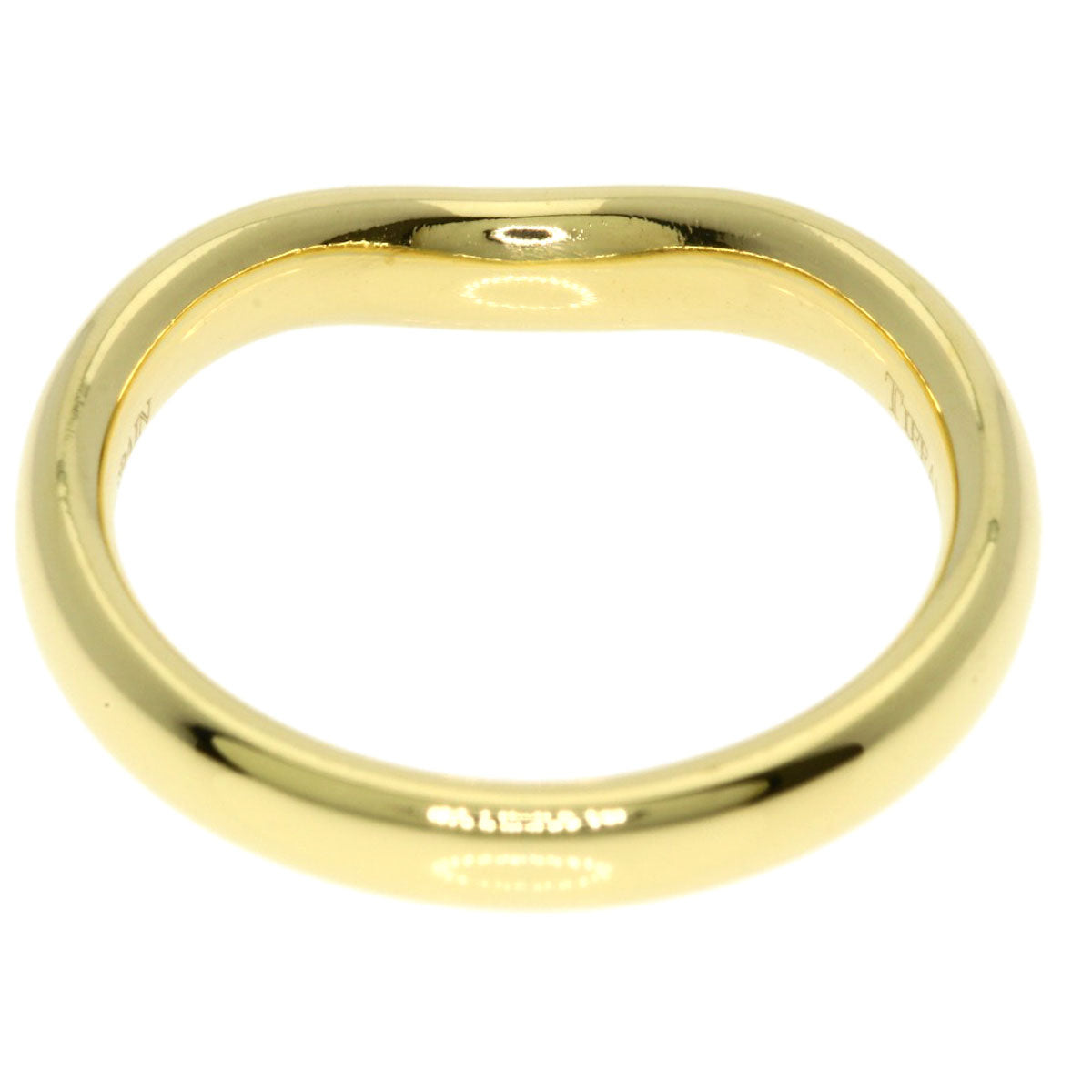 TIFFANY&Co. Curved band Ring K18 Yellow Gold Ladies [Used]
