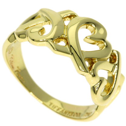 TIFFANY&Co. Triple rubbing heart Ring K18 Yellow Gold Ladies [Used]