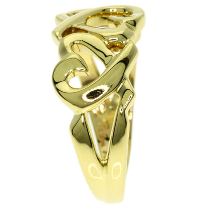 TIFFANY&Co. Triple rubbing heart Ring K18 Yellow Gold Ladies [Used]