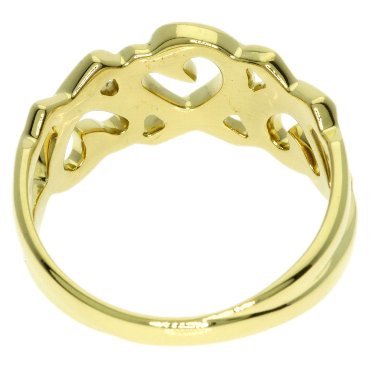 TIFFANY&Co. Triple rubbing heart Ring K18 Yellow Gold Ladies [Used]