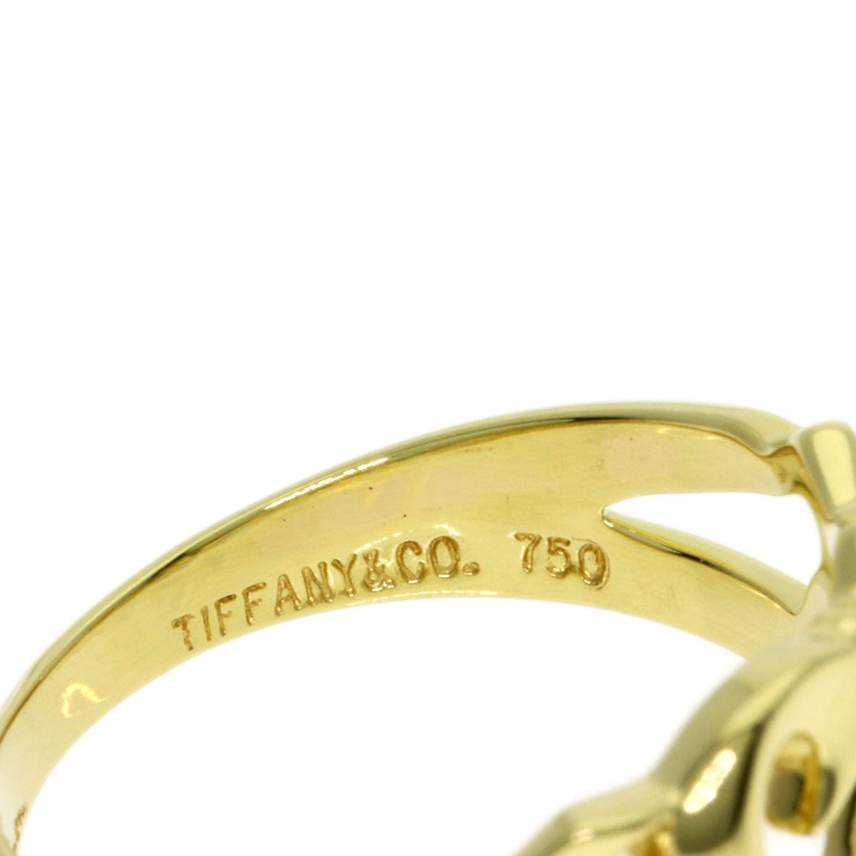 TIFFANY&Co. Triple rubbing heart Ring K18 Yellow Gold Ladies [Used]