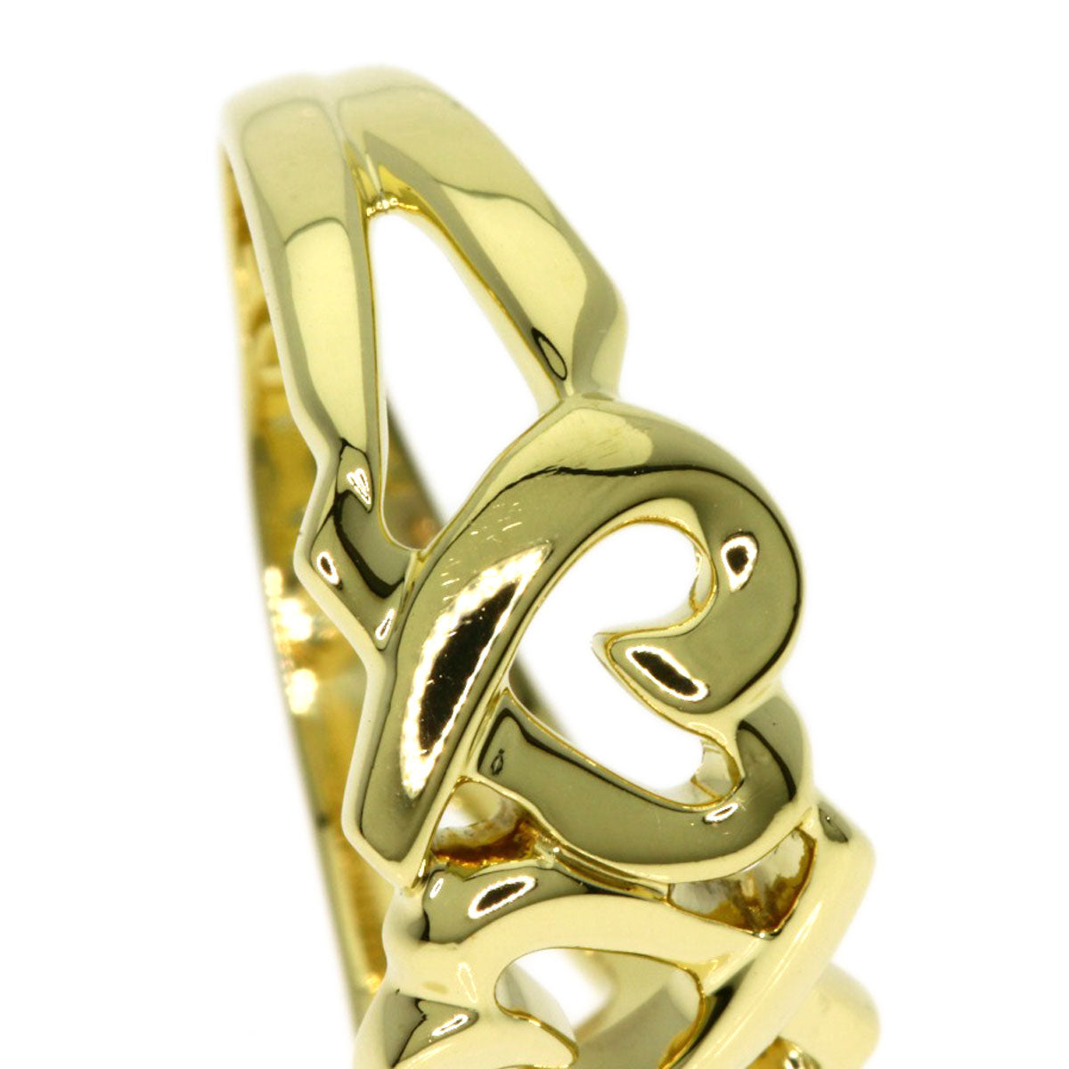 TIFFANY&Co. Triple rubbing heart Ring K18 Yellow Gold Ladies [Used]