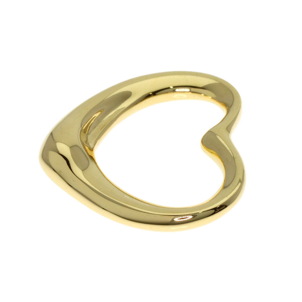 TIFFANY&Co. Open heart Pendant top K18 Yellow Gold Ladies [Used]
