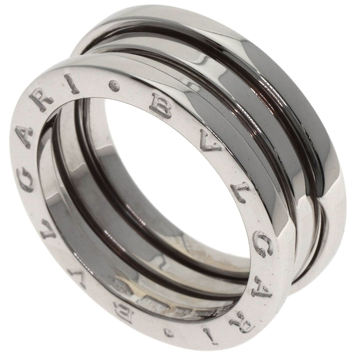 BVLGARI B.zero1 2 band #59 Ring K18 White Gold Ladies [Used]