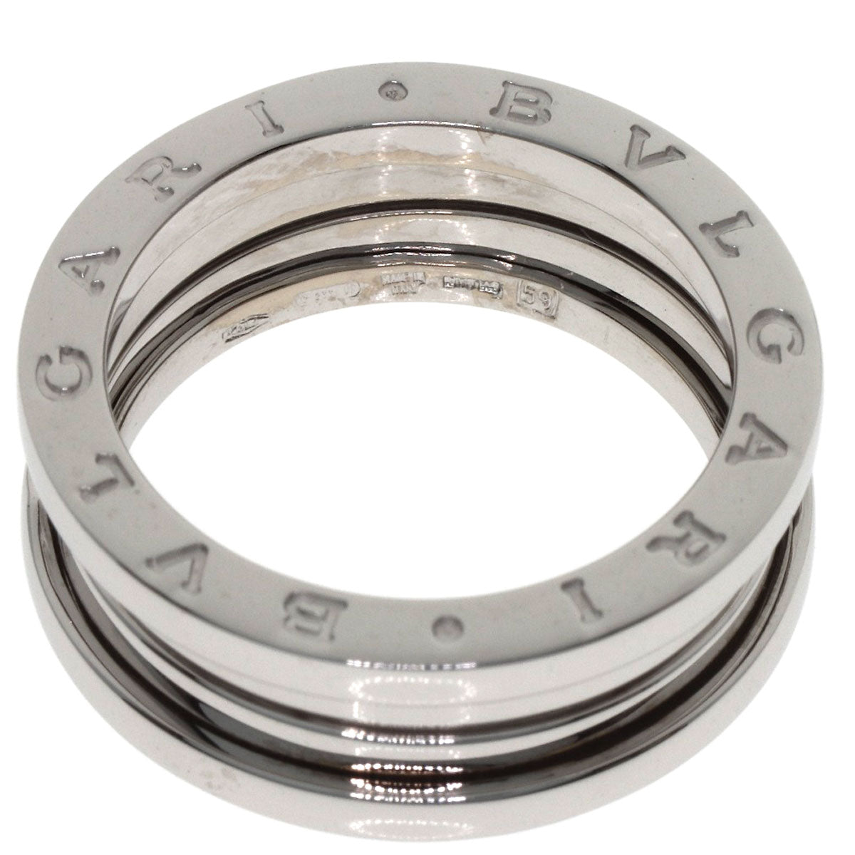 BVLGARI B.zero1 2 band #59 Ring K18 White Gold Ladies [Used]