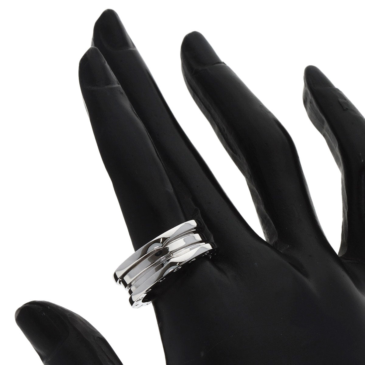BVLGARI B.zero1 2 band #59 Ring K18 White Gold Ladies [Used]