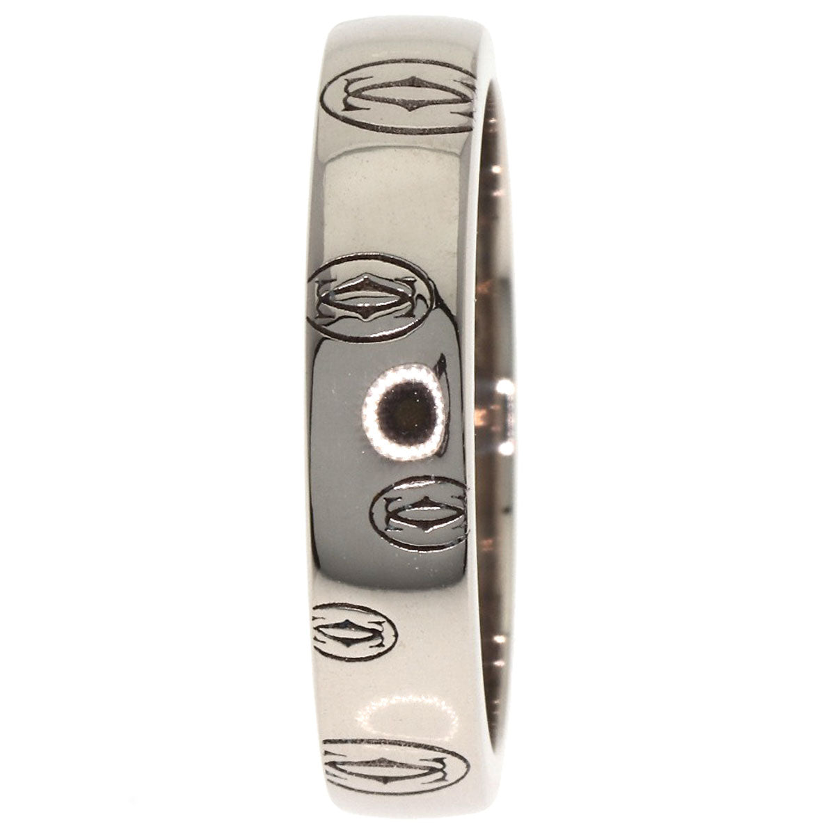 CARTIER Happy Birthday #51 Ring K18 White Gold Ladies [Used]
