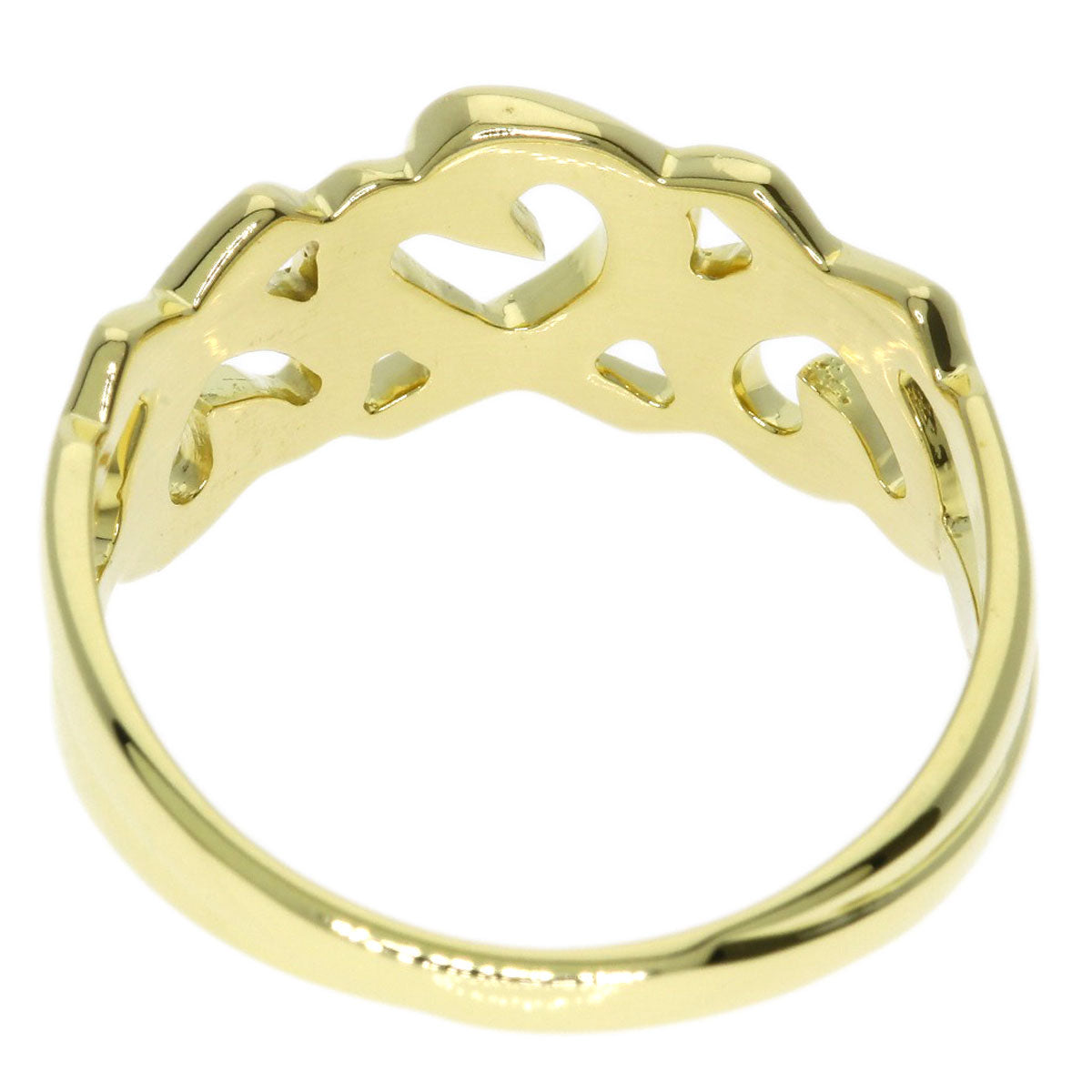 TIFFANY&Co. Triple rubbing heart Ring K18 Yellow Gold Ladies [Used]