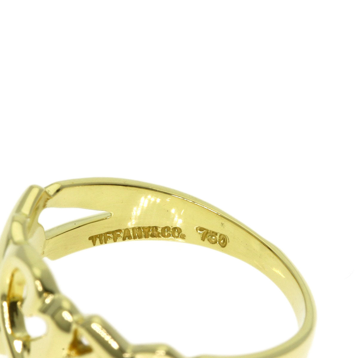 TIFFANY&Co. Triple rubbing heart Ring K18 Yellow Gold Ladies [Used]